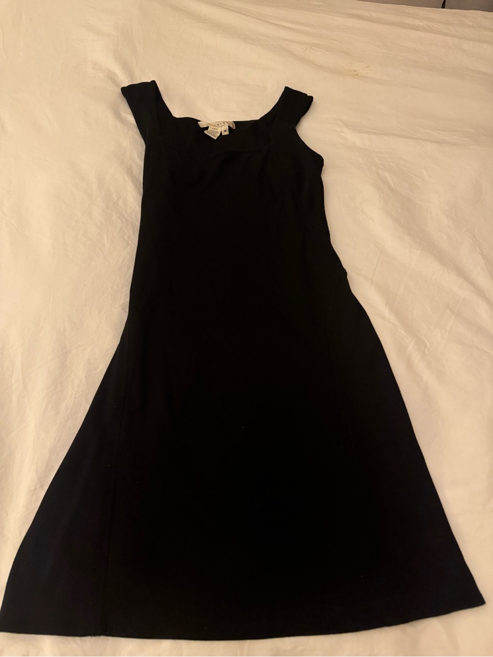 Classic Black Sleeveless Fit & Flare Midi Dress